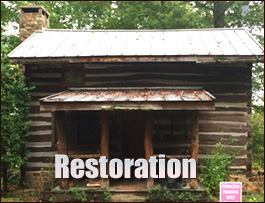 Historic Log Cabin Restoration  Stonewall, North Carolina